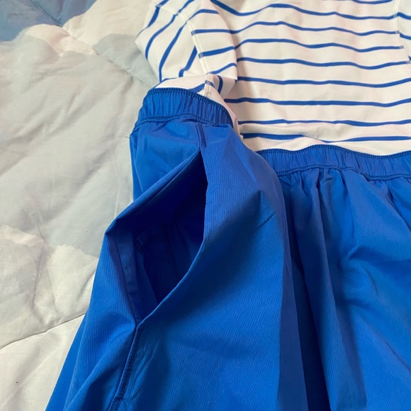 RARE Lululemon club dress deauville stripe pipe dream blue/white - Picture 5 of 15